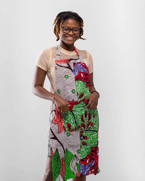 MEMLEDA Handmade African Print Fabric Apron