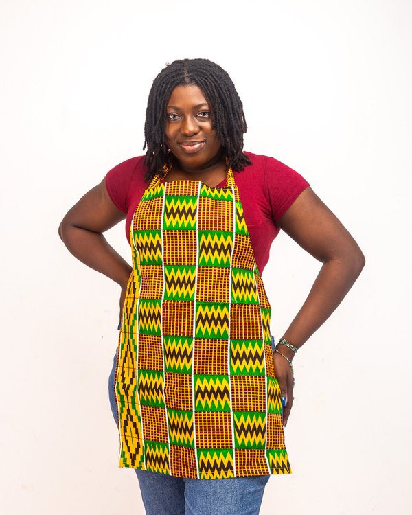 MEMLEDA Handmade African Print Fabric Apron